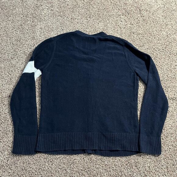 American Eagle Sweater Large AE 77 Cardigan Wool Blend Patch Pocket Y2K - Picture 2 of 9